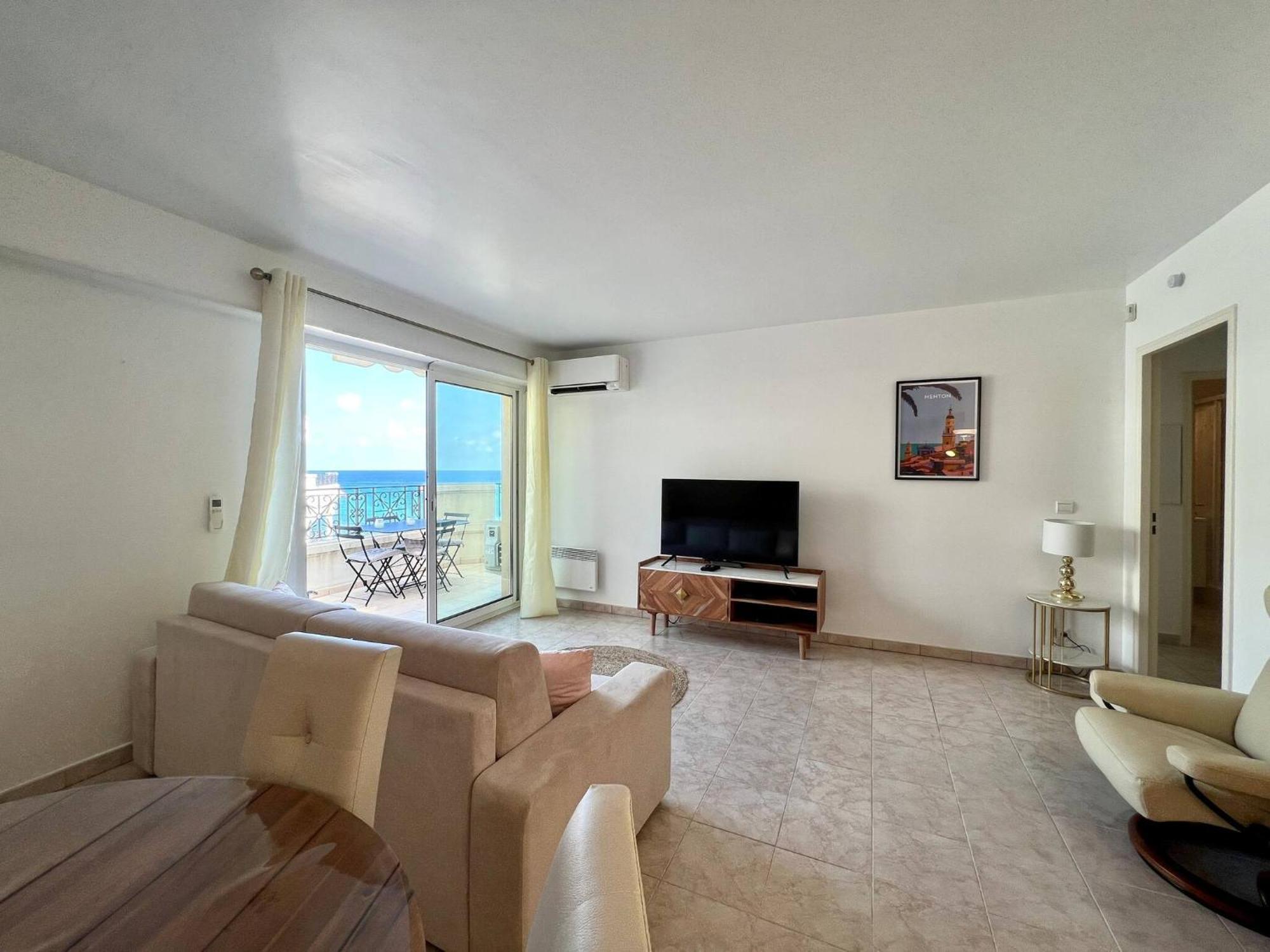 'Le Victoria Beach' Vue Mer Plein Centre, Spacieux Menton Exteriör bild