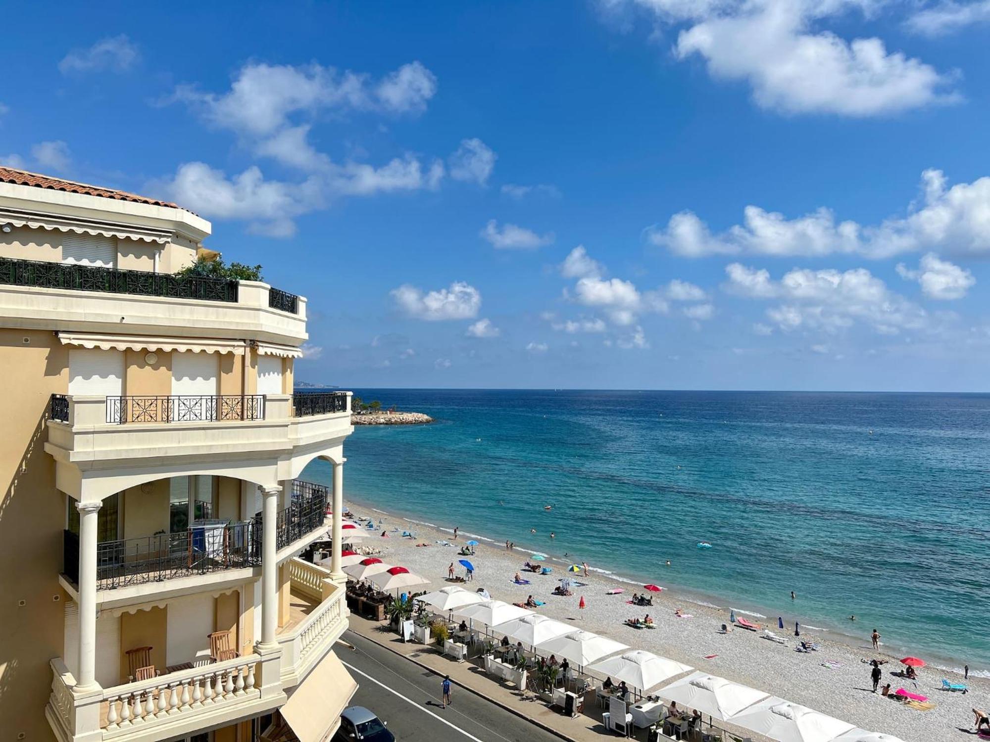 'Le Victoria Beach' Vue Mer Plein Centre, Spacieux Menton Exteriör bild