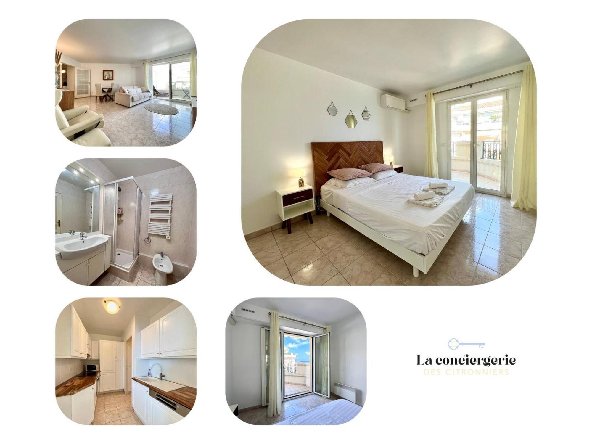 'Le Victoria Beach' Vue Mer Plein Centre, Spacieux Menton Exteriör bild